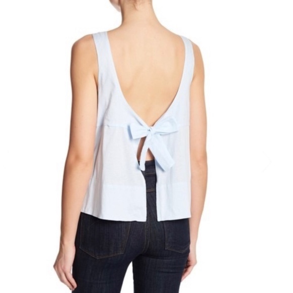 Club Monaco Tops - Club Monaco Juby Bow Back Tank Top Blue Large